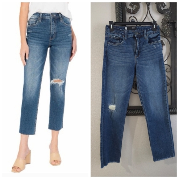 Kut from the Kloth Denim - Kut From The Kloth Rachel Ripped Raw Hem Mom Jeans